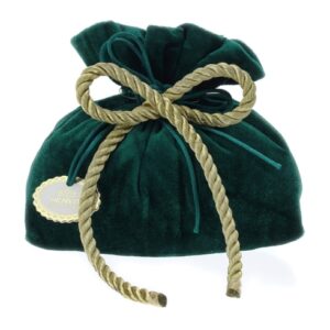 SACCHETTO VELLUTO VERDE 15X7X16CM