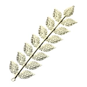 RAMETTO 15 FOGLIE MET.CROMO ORO 10,5CM