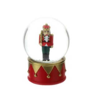 PALLA ACQUA/NEVE RESINA DIA.4,5XH6CM ROSSO/ORO SOLDATINO