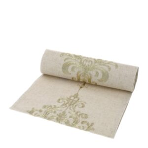RUNNER ECRU MEDAGLIONI ORO 36X180CM RILIEVO POLYESTERE