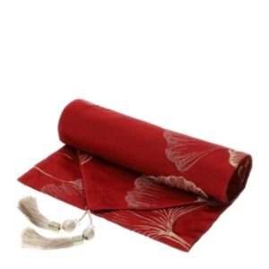 RUNNER JACQUARD ROSSO 33X180CM
RILIEVO GINKGO ORO C/NAPPINE