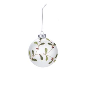 DECORAZIONE SFERA VETRO FROSTED LEVES D10
BIANCO/VERDE/ROSSO