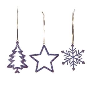 DECORAZIONE ALBERO-STELLA-SNOWFLAKE CM12X10 MAX ASS ROSSO RAINBOW