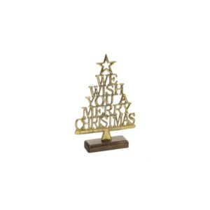 ALBERELLO METAL MERRY CHRISTMASC/BASE LEGNO CM20X30
MOGANO/ORO