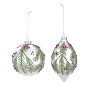 DECORAZIONE SFERA VETRO GOCCIA CM15X8 ASS