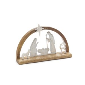 NAVITA' IN METALLO CM20X32 C/BASE LEGNO B