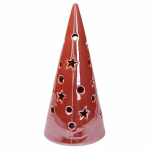 ALBERO CONICO C/LED H 23 CHRISTMASGLAZE***