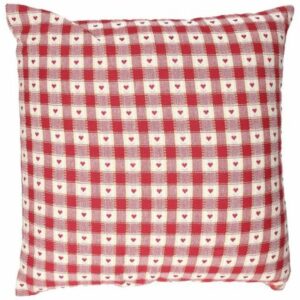 CUSCINO QUAD. CM 45X45 TEXTILE RED CHALET***