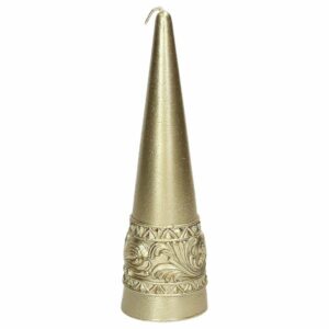 CANDELA CONICA ORO  CM 20 H LUX CHIC