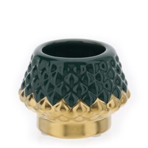 PORTACANDELA GRES VERDE DIA.9X7CM