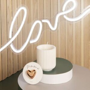 SCATOLA+CANDELA PICCC. C/CUORE RAMATO