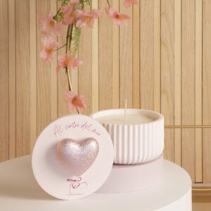 SCATOLA+CANDELA GR. ROSA