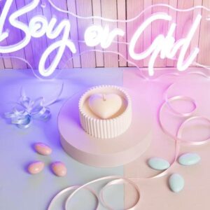 CIOTOLINA ROSA PLISSE' C/CANDELA CUORE