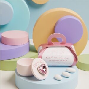 SCATOLINA ROSA CUORE ROSA Ø 6X4 CM