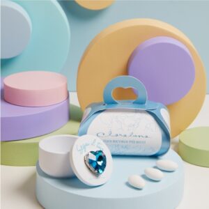 SCATOLINA AZZURRA CUORE AZZURRO Ø 6X4 CM