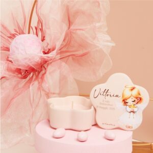 SCATOLINA ROSA ANGIOLETTO CON CANDELA Personalizzabile
10.8X10.8X6 CM
