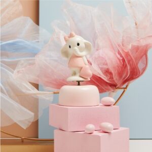 CARILLON ELEFANTINO ROSA H 14 CM