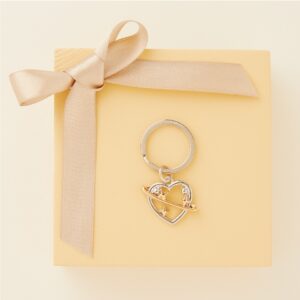 PORTACHIAVI CUORE ANELLO 3 CM