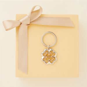 PORTACHIAVI QUADRIFOGLIO ANELLO 2.5 CM