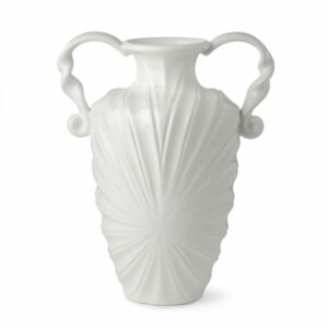 ANFORA PORCELLANA BIANCA 33X41CM(H) C/MANICI