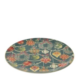 PIATTO PANETTONE PORCELLANA DIA.33CM CHRISTMAS GREEN **