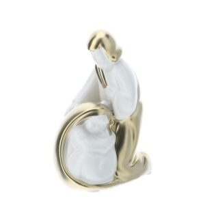 SACRA FAMIGLIA GRES BIANCO/ORO 12,5 CM S