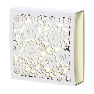 BOX ORO10X3 C/SLEEVE PERL. LASER FIORI