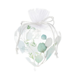 SACCHETTO CUORE ORGANZA BIANCO 12X17CM