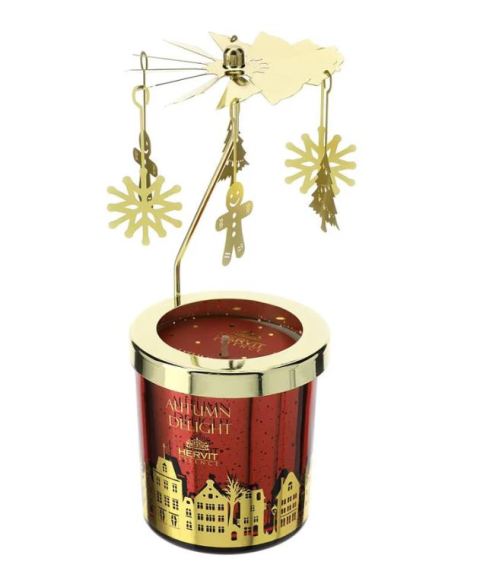 CANDELA PROF.AUTUMN DELIGHT 7X8CM 150G
ROSSA C/GIOSTRINA METALLO ORO GIREVOLE