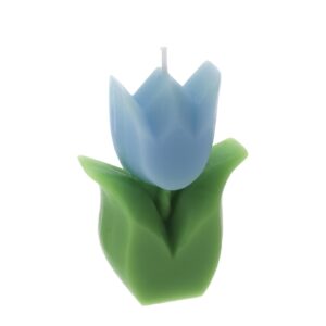 CANDELA TULIPANO BLU 6X3X8,5CM  BLU