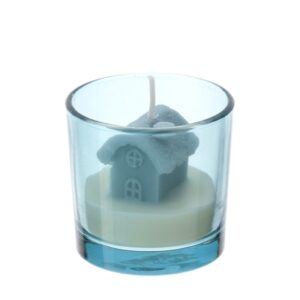 CANDELA CASETTA BLU 5CM PROF.VANIGLIA