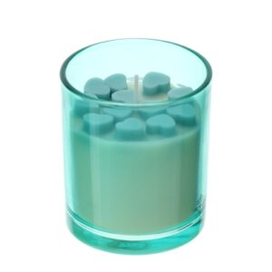 CANDELA CUORI VERDE 9CM PROF.VANIGLIA