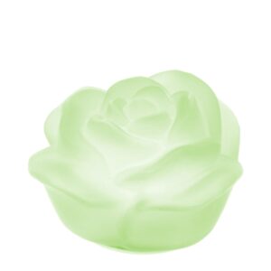 ROSA VETRO VERDE SATINATO LUCE LED 10CM