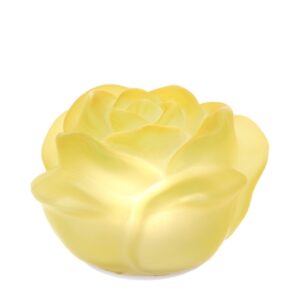 ROSA VETRO GIALLO SATINATO LUCE LED 10CM