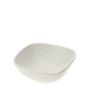 CIOTOLINA RETTANG.PORC.ROMANCE 10X10X4CM BIANCA