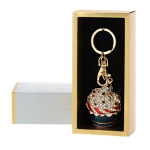 PORTACHIAVI CUPCAKE GIOIELLO 4,5X13CM
BLU BASE ORO C/STRASS COLORATI SCAT.REGALO