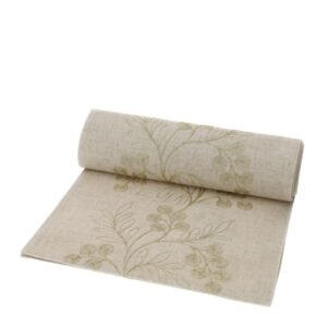RUNNER ECRU FLOR.RILIEVO ORO 36X180CM POLYESTERE