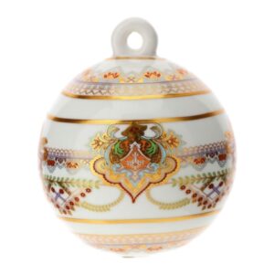 SFERA PORCELLANA THAY DIA.9CM APP.NEW BONE C/NASTRO HERVIT BIANCO