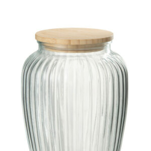 BARATTOLO LOUIS VETRO/BAMBU T: L (14.5x14.5x20.5cm)