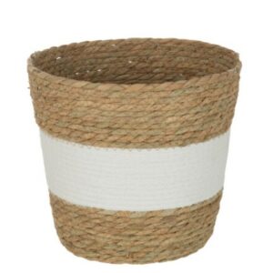 CESTO ROT RIGA+MAN RAT NAT/BIA (25x25x24.5cm)