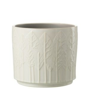 PORTAVASI FOGLIA CER BIA L (17x17x15cm)