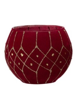 P.CAND CUADRATI VELL ROS/ORO  (10x10x8cm)