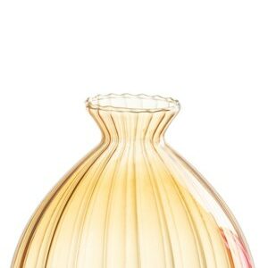 VASO BALLON VETRO (10x10x12cm) GIALL.