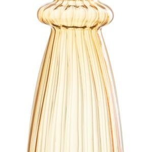 VASO LAGEN VETRO(7x7x21cm) GIALL.