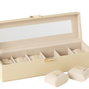 PORTA OROLOGI 6SCOMP SIM BEI (34x10,5x10cm)