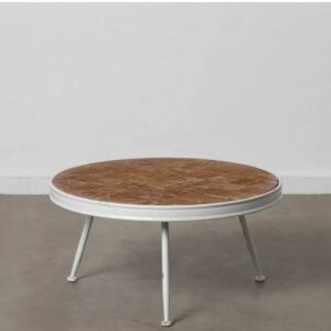 TAVOLINO  NATURALE  BIANCO 74,50X74,50X38 CM