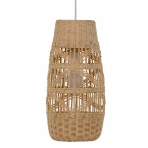 LAMPADA A SOFFITTO CREMA RATTAN/METALLO CM20,50X20,5X43,5
