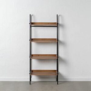 SCAFFALATURA NATURALE-NEGRO 63 X42 X156CM