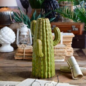 VAS0 CACTUS GREEN ANTIQUE - CM.20X19XH.37*