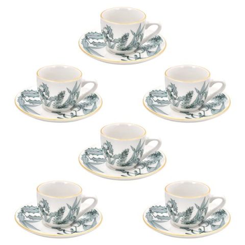 CONF. 6 TAZZE CAFFÈ C/P CC 90  ATOLLO  BLOOM